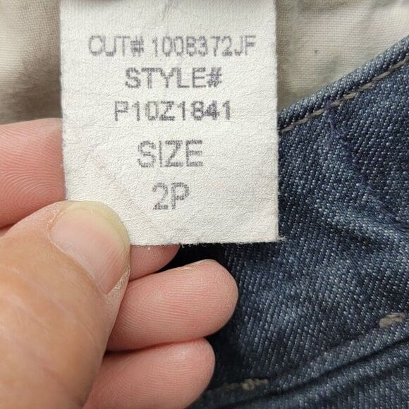 NYDJ Marilyn Straight Leg Jeans Size 2P Dark Wash Blue Denim USA 26x29 - Picture 8 of 12